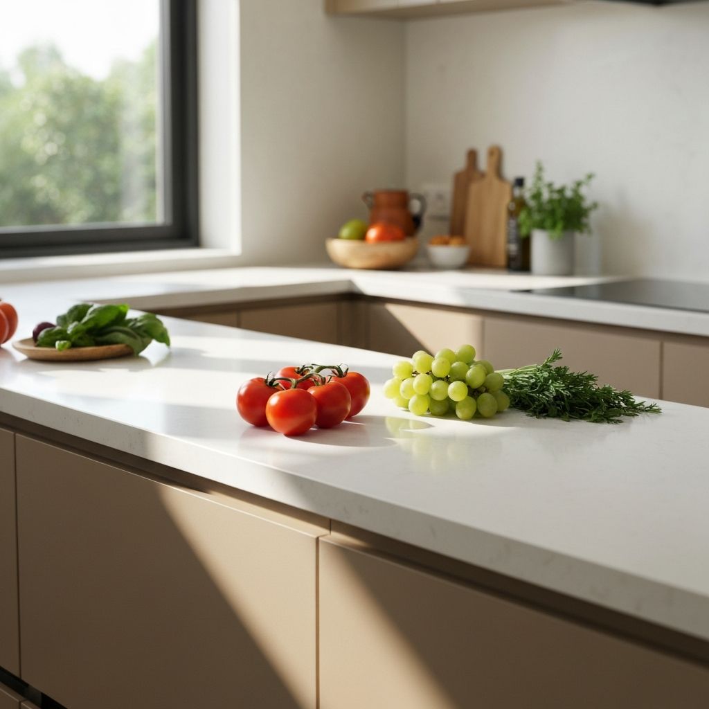 Minimalistische Küchenszenerie mit natürlichem Licht